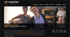 Desktop Screenshot of nosurprisesevents.com